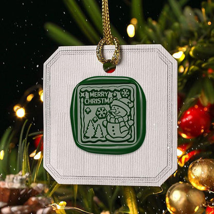 3D Vintage Christmas Wax Seal Stamp Kit - Snowflake Snowman Xmas Tree Elk Designs with 3 Copper Brass Heads and 1 Wooden Handle for Envelope & Gift Wraps