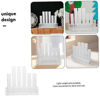 Parliky Glass Test Tube Propagation Station with Rack for Plant Display Simple Decorative Container for Home and Office for Small Terrarium Plants and Greenery