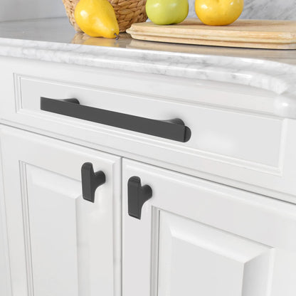 Amerdeco 10 Pack Matte Black Cabinet Knobs & Pulls, 2 Inch(50MM), Kitchen & Bathroom Cabinets