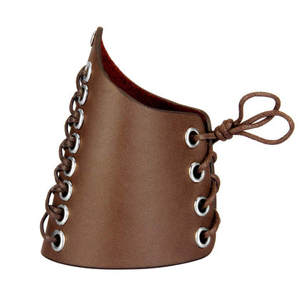 TASBERN Leather Cuff Archery Protective Arm Guards Bracers Medieval Armor Vikings Gauntlet Wristband for Men Women (2pcs Pack)