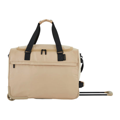 Scotch & Soda Amsterdam Travel Duffel Bag, Travertine, 21-Inch Rolling