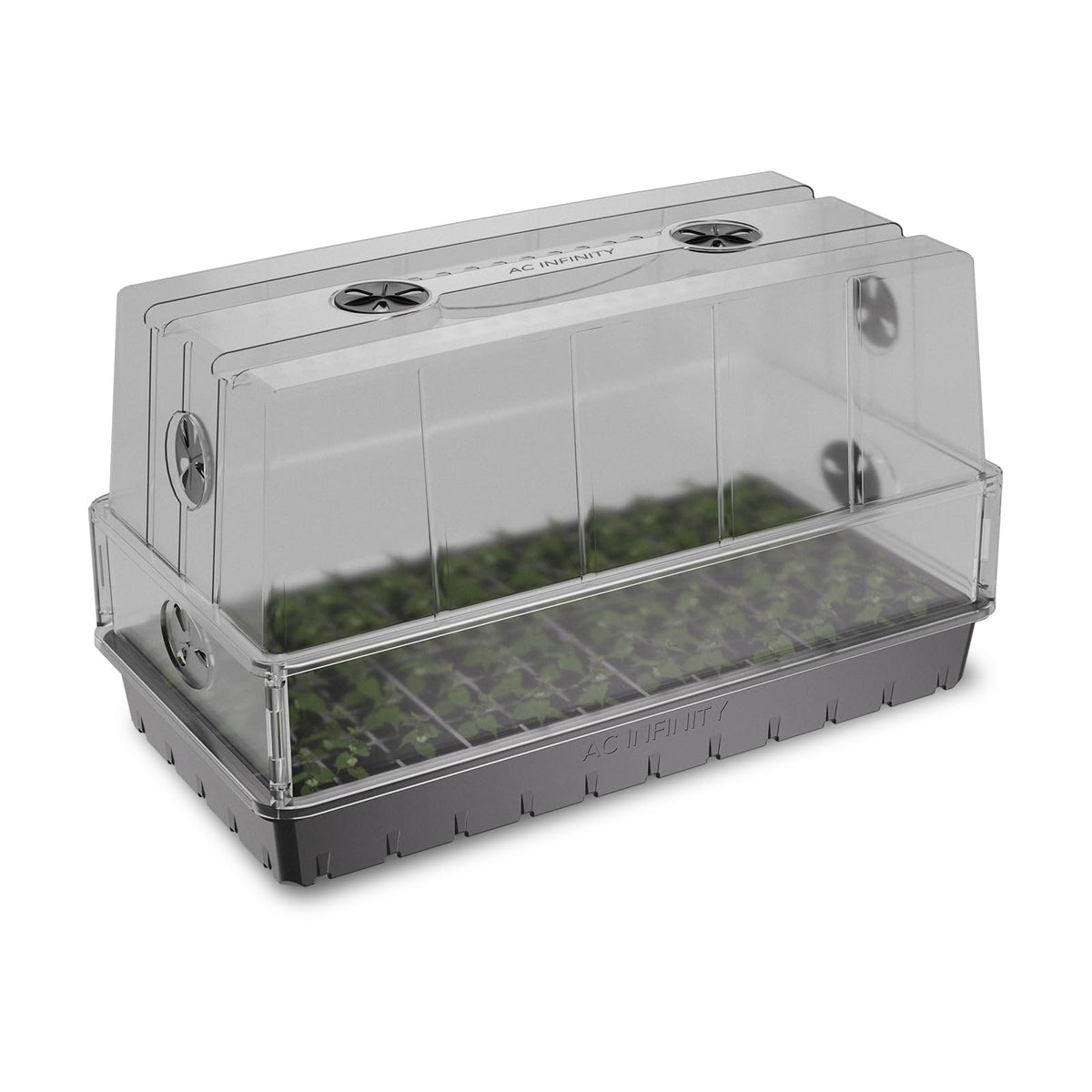 AC Infinity Large Humidity Dome, Heavy-Duty Germination Kit with 3 mm Thickest Clear Dome, Sturdy Drip Tray, 6x12 Cell Seedling Tray, Vented Height Extension Panels, for Seed Starting, Cloning Plants