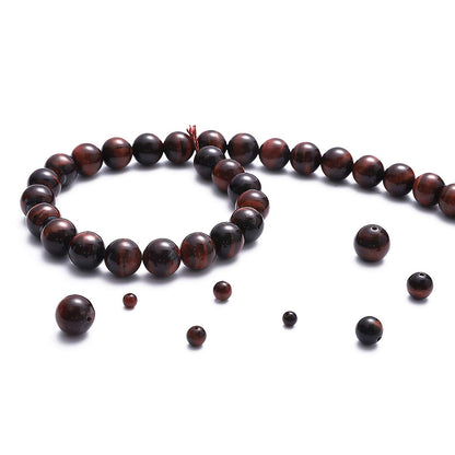 BEADIA Natural Red Tiger Eye Stone Round Loose Semi Gemstone Beads for Jewelry Making 12MM 32PCS