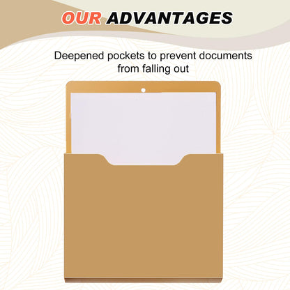 Fuutreo 6 Pcs Magnetic Wall File Organizer Magnetic Wall File Holder Refrigerator Magazine Holder for Mail Letters Paper(Mocha Mousse Color,Vertical-large)