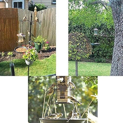 Green Multi-Purpose Bird Seed Catcher & Platform Feeder - Hanging Tray with Seed Hoop