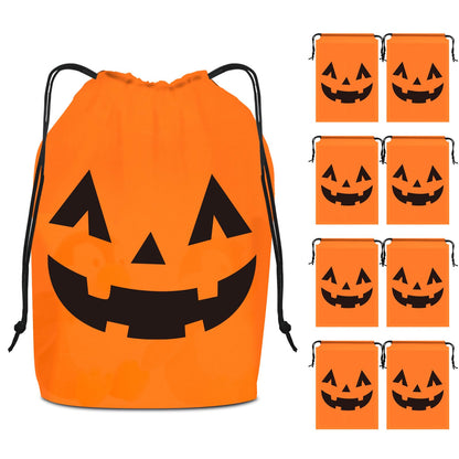 KERINGO 50 Pack Halloween Trick or Treat Party Favors Drawstring Party Favor Bags Translucent frosted Halloween Goodie Bags Gift Packaging Storage for Kids Boys Birthday Supplies 7.08 x 9.84 Inch