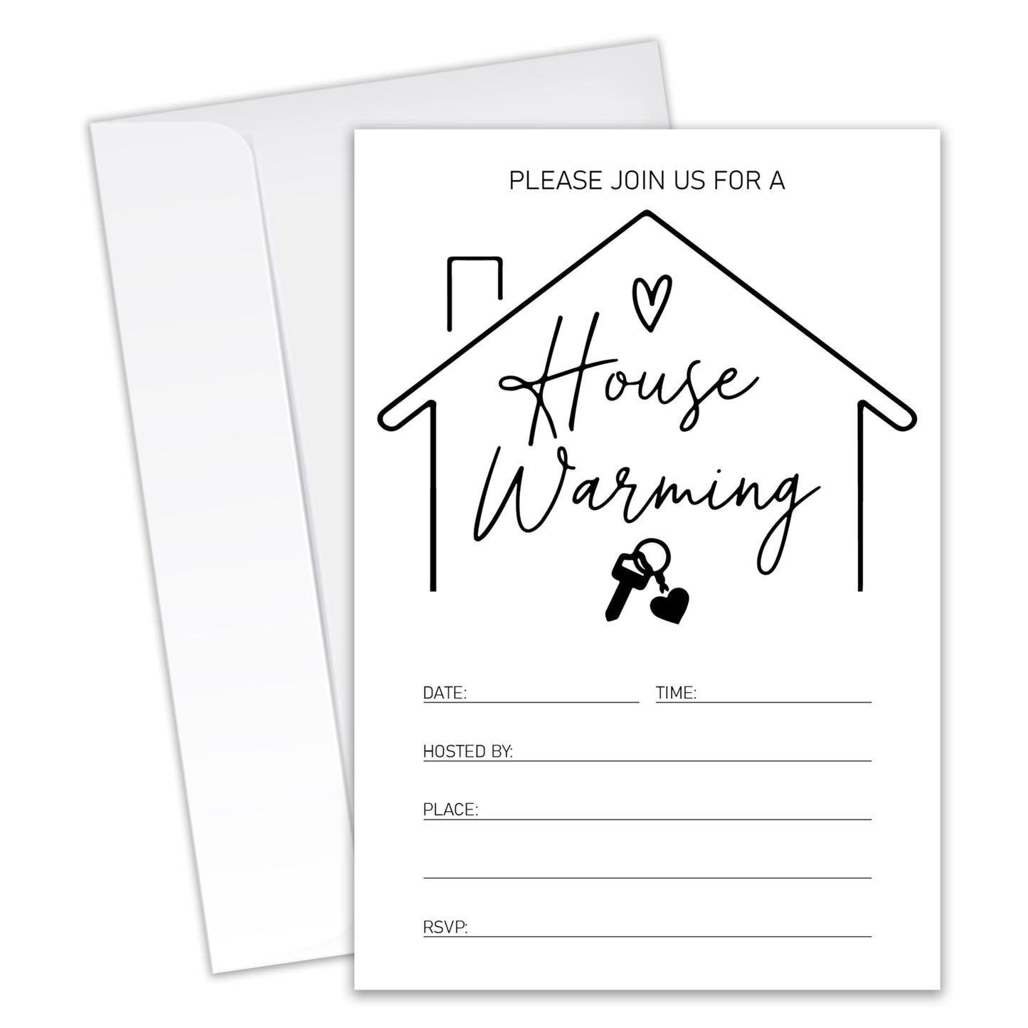 XZMBQ Housewarming Party Invitations - 20 Invitation Cards 4”x6” with 20 Envelopes - Invitations for Housewarming Party Invites.(134)