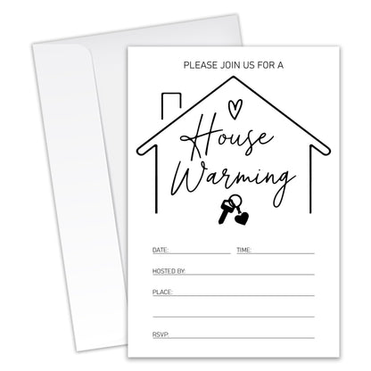 XZMBQ Housewarming Party Invitations - 20 Invitation Cards 4”x6” with 20 Envelopes - Invitations for Housewarming Party Invites.(134)