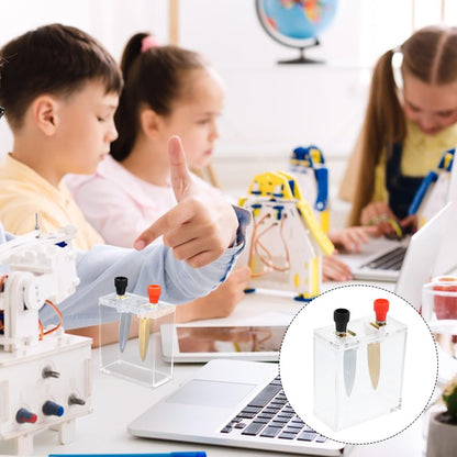 Alipis Salt Water Battery Experiment Kit Liquid Battery Project Box with Iron and Copper Plates Reusable Science Project Kit for Classroom Home Hands on Physics Learning