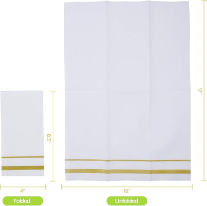 FOCUSLINE 200 Linen Feel Disposable Bathroom Napkins, Soft and Absorbent Paper