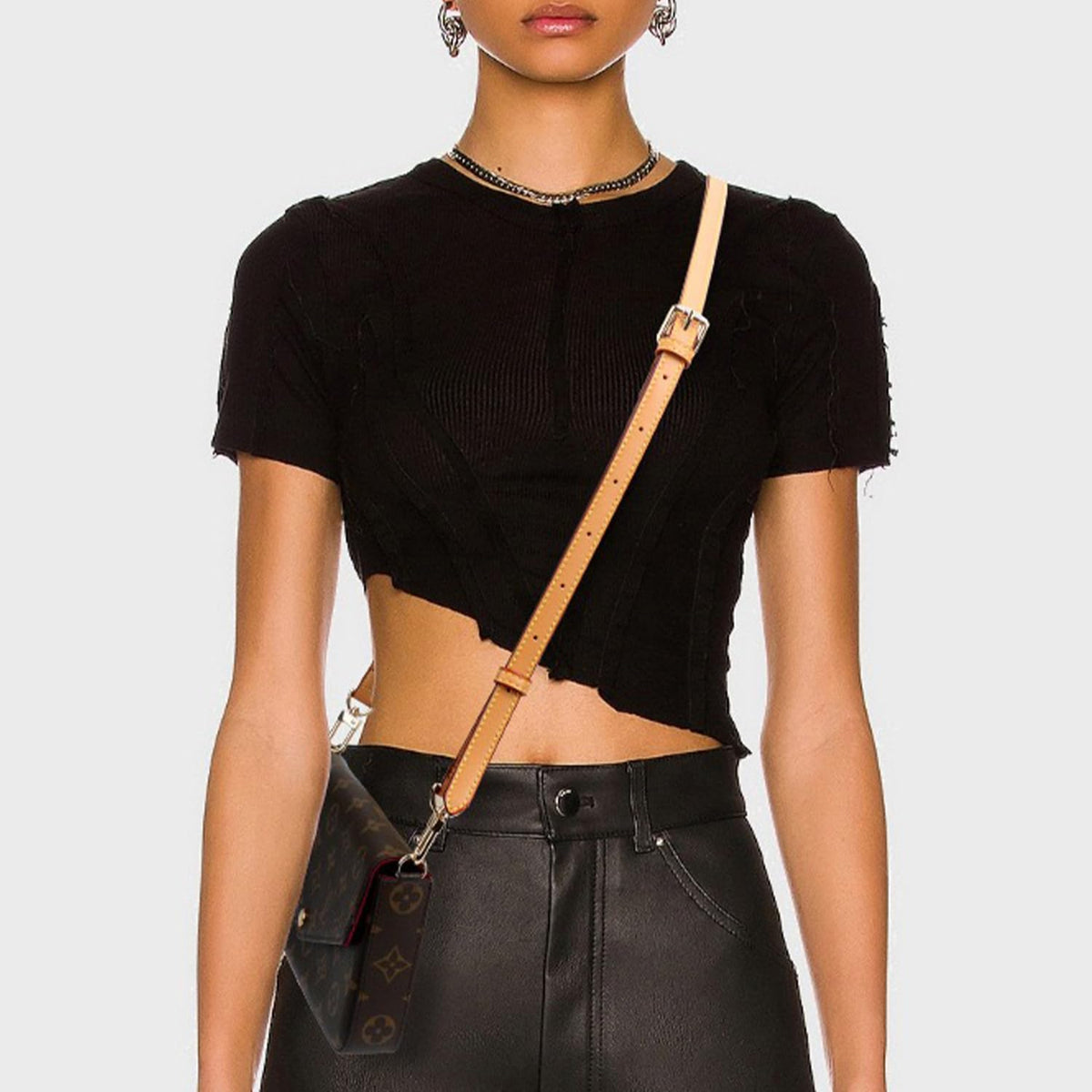 BEUDW Leather Adjustable Shoulder Strap, Used For Replacing Leather Shoulder Strap, Suitable For Handbag Shoulder Strap (width: 0.6in-Beige)