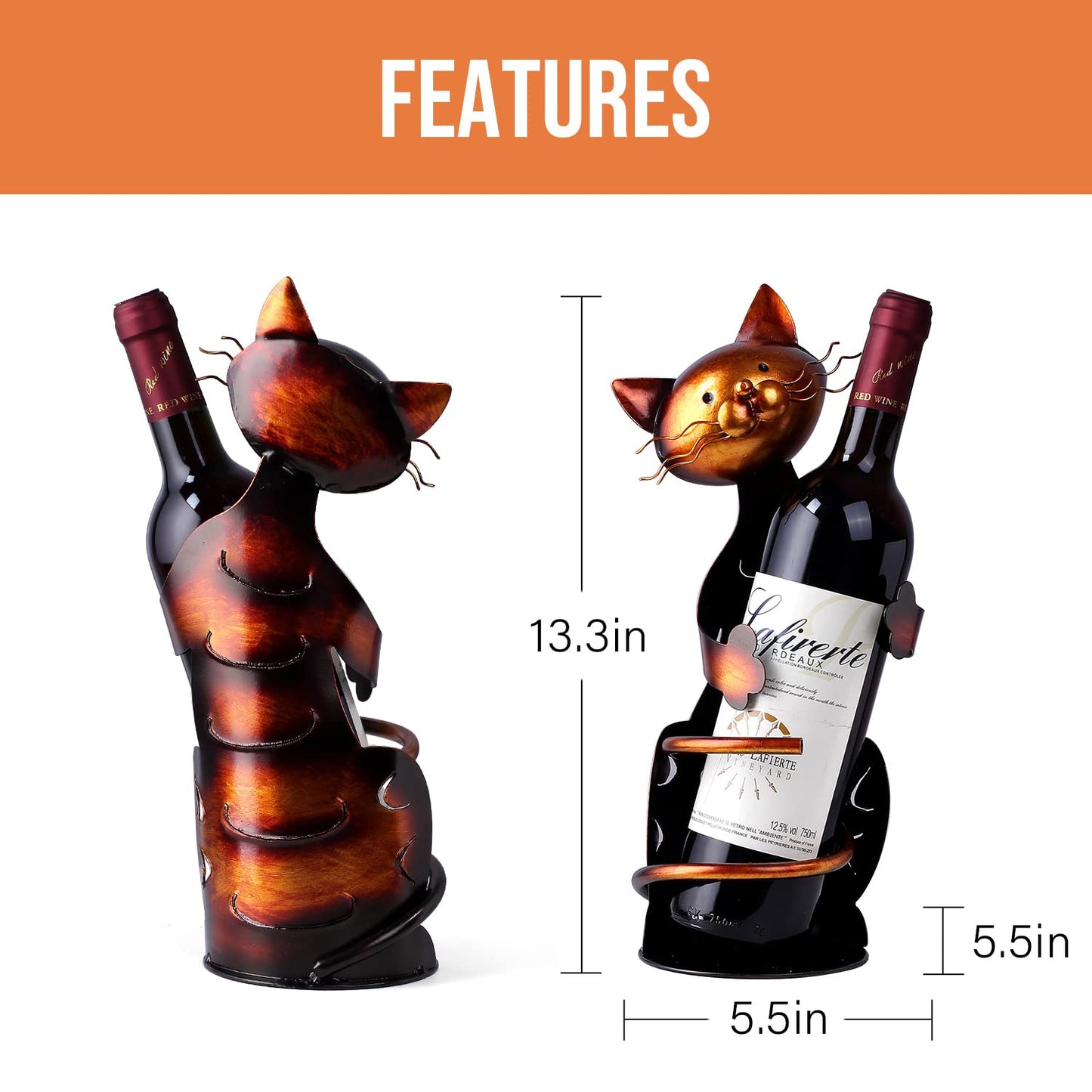 Drincarier Cat Decor Wine Holder Wine Rack Wine Bottle Holder Wine Cat,Gift for Halloween and Christmas,Cat Gifts for Cat Lovers………