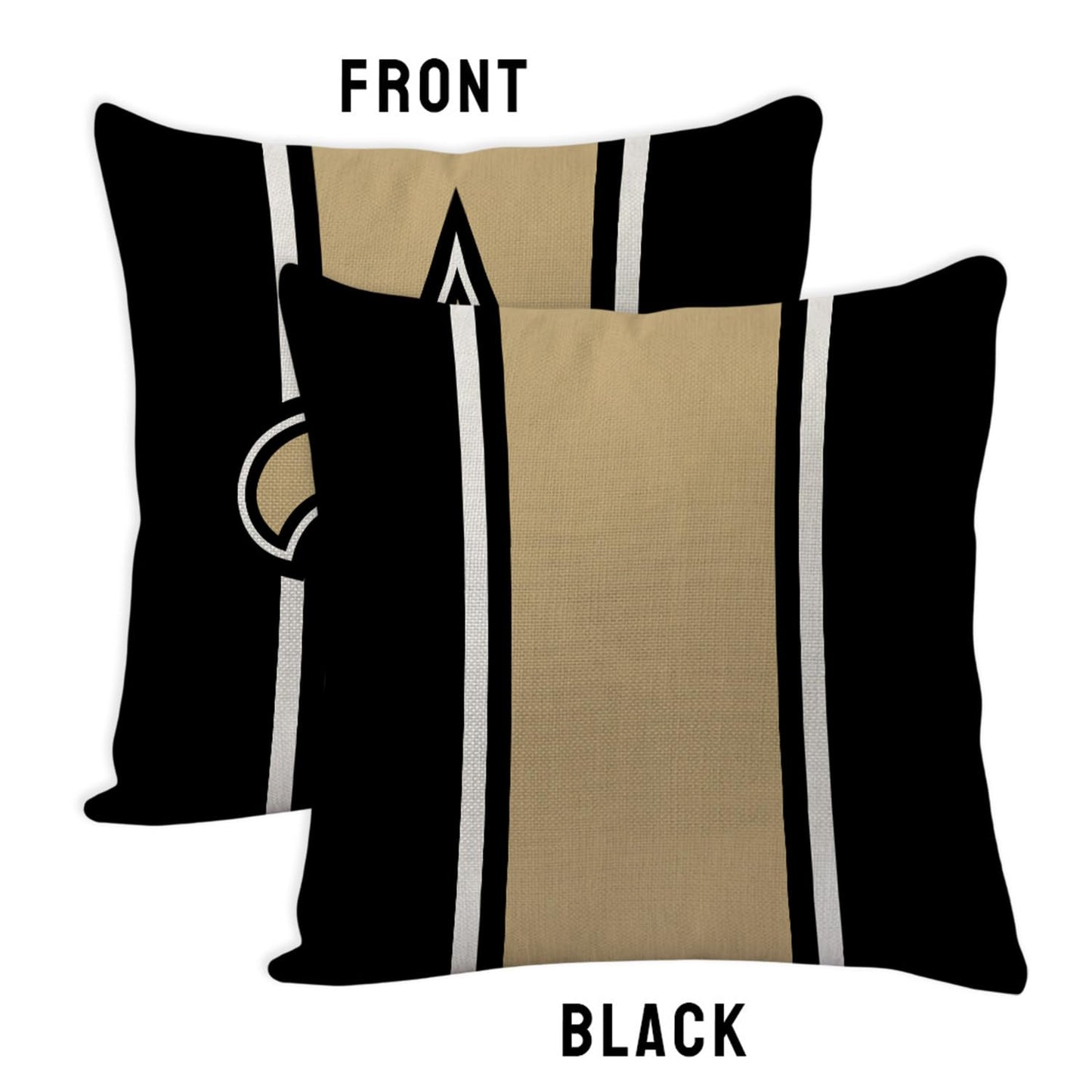 2 Pcs Football Style Throw Pillow Covers 18 x 18 Inch Linen Material Pillow Case Decoration for New England S Home Sofa Couch