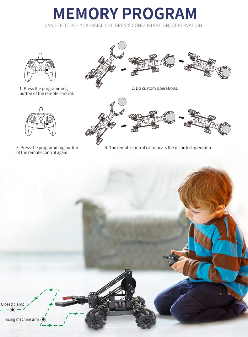 VANLINNY Robotic Arm Kit, DIY Engineering Educational Building Kit, STEM Project Gift for Kids Ages 8-14