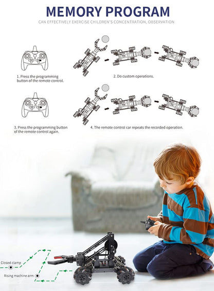 VANLINNY Robotic Arm Kit, DIY Engineering Educational Building Kit, STEM Project Gift for Kids Ages 8-14