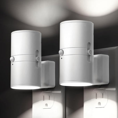 L LOHAS LED Motion Sensor Night Light, [2 Pack] Bright Night Light, 5000K Daylight White, Motion Activated Nightlight, Dimmable 0-100LM, Motion Sensor Light Indoor for Kids Hallway Bathroom Kitchen