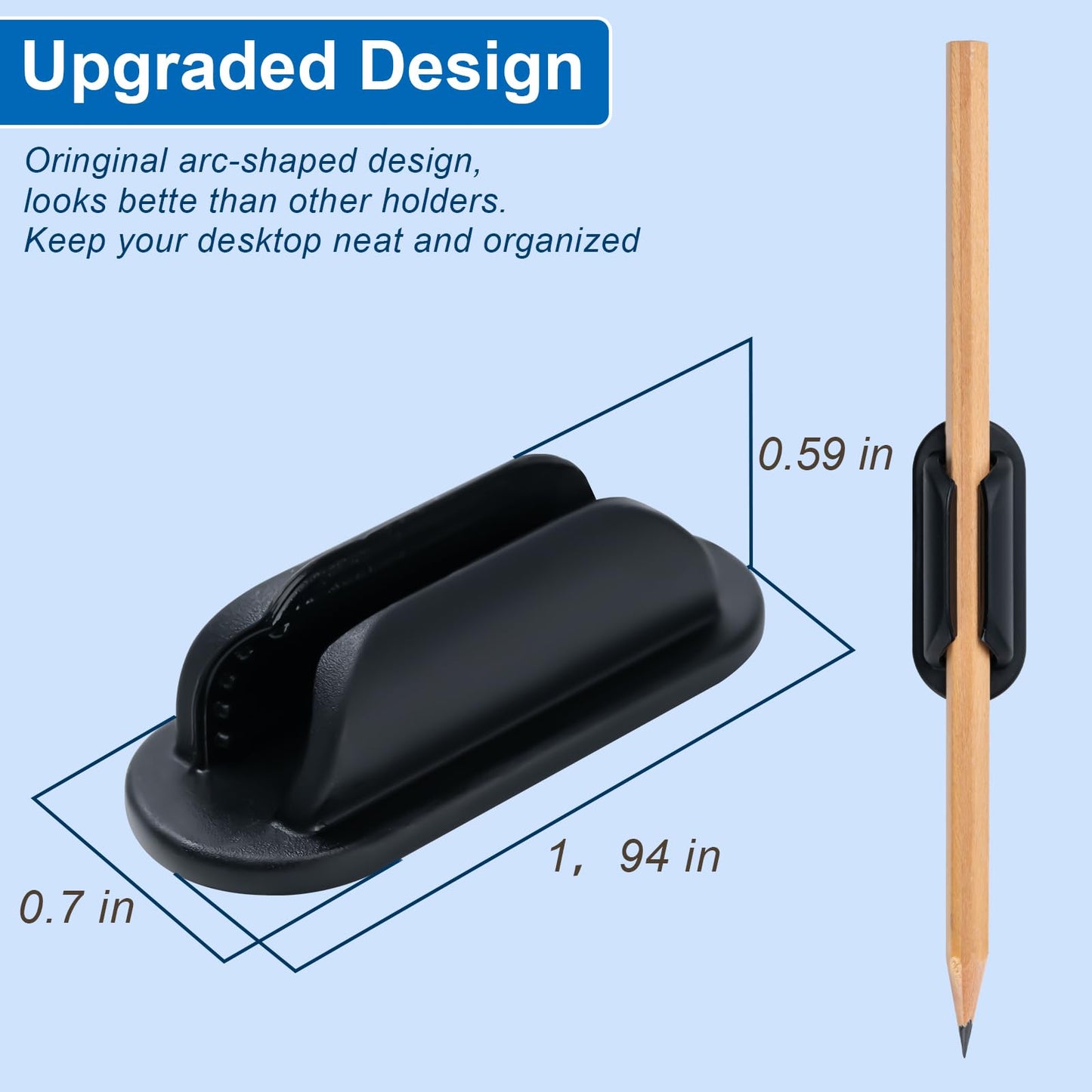 UEHSNI Adhesive Pencil Holders for Desk,Silicone Flexible Pen Holder for Wall, Office, School,Home,Classroom Must Haves,Teacher Essentials Accessories,Desk Organizer (20, Multi-colour combinations)