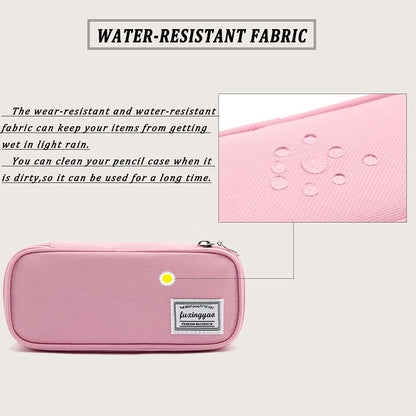 FUXINGYAO Pencil Case, Multi- Slot Pencil Pouch, Portable Pencil Bag, Pen Case for& Office(pink)