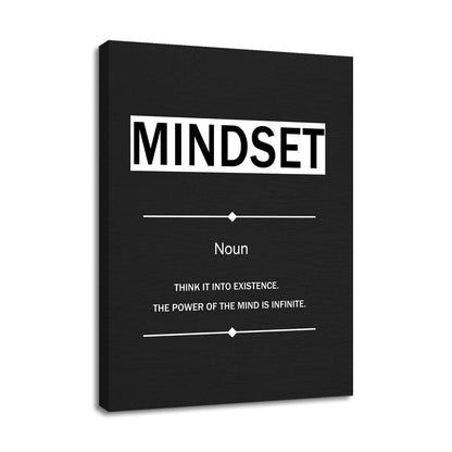 YSPCSUN Inspirational Wall Art for Office Decor Mindset Quotes Canvas Prints Framed Motivational Posters Positive Affirmations Artwork for Gym Men Bedroom Living Room 24x18 Inch