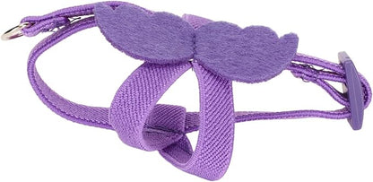 Bird Harness and Leash Adjustable Bite Traction Rope for Training or Outdoor Walks Bird Accessories (Purple)