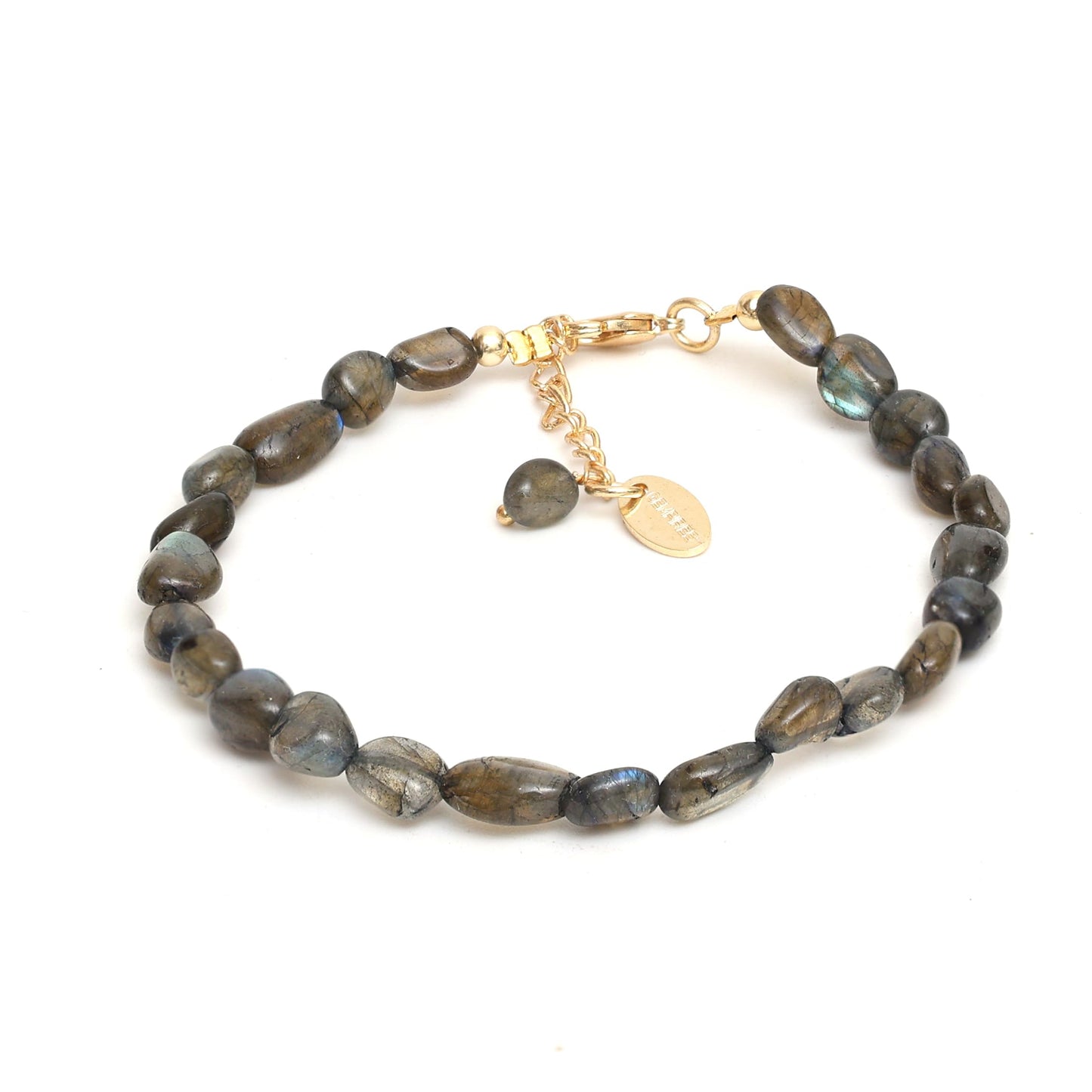 Gempires Labradorite Crystals Beaded Bracelets Multi Gemstone Handmade Jewelry Hypoallergenic 8 Inch Gold Plated Lightweight Western Jewelry