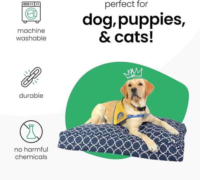 Molly Mutt Medium to Large Dog Bed Cover- Romeo & Juliet Print - Measures 27”x36”x5’’ - 100% Cotton - Durable - Breathable - Sustainable - Machine Washable Dog Bed Cover