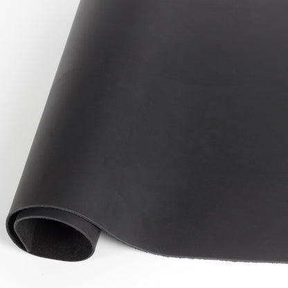 Real Leather Tooling - Thick Crazy Horse Leather Sheets for Crafting, Wallets - Not Faux (Black, 12"x12")