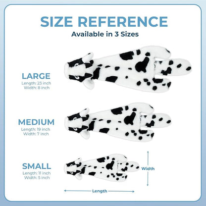 Best Pet Supplies Squeaky Dog Toys with Soft Durable Fabric for Small, Medium and Large Pets Interactive Toy for Indoor Play, Supports Active Biting and Play - Cow, Monkey, Large