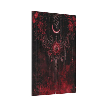 Annisrak Light Switch Cover Plate Gothic Red Rose Moon Dark Floral 1 Gang No Device Blank Wall Plate Decorative Switch Plate Covers Electrical Outlet Cover for living Room Home Decor