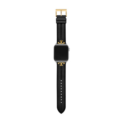 Tory Burch Women's Kira Black Leather Band for Apple Watch® (Model: TBS0107E)