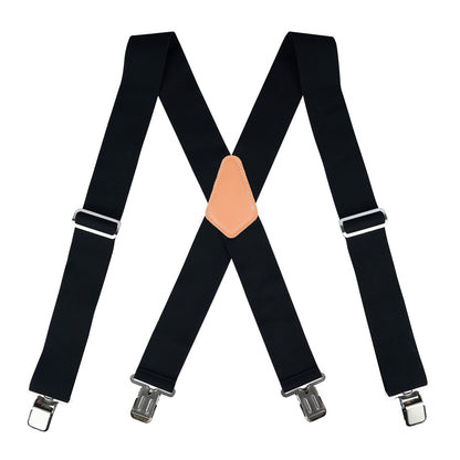 MELOTOUGH Suspenders for Men Heavy Duty Men's Suspenders w/Clip Big and Tall Work suspenders Mens Suspenders for Jeans (Black)