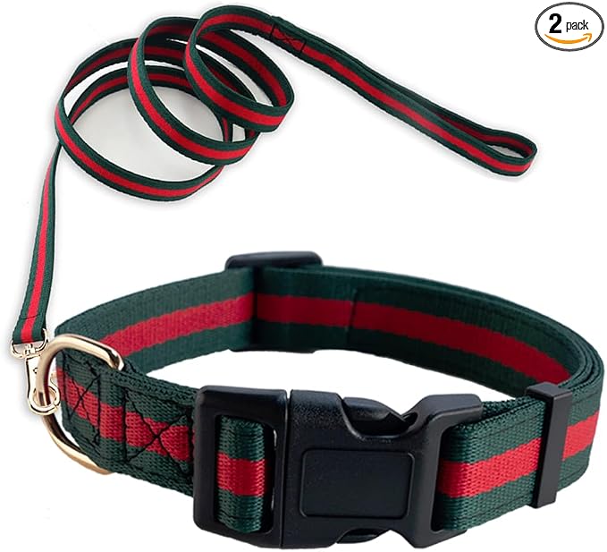 Premium Dog Collar and Leash,Safety and Durable Pet Collars Leashes,Luxury Fashion Dog Collar Gift Set for Medium Dogs