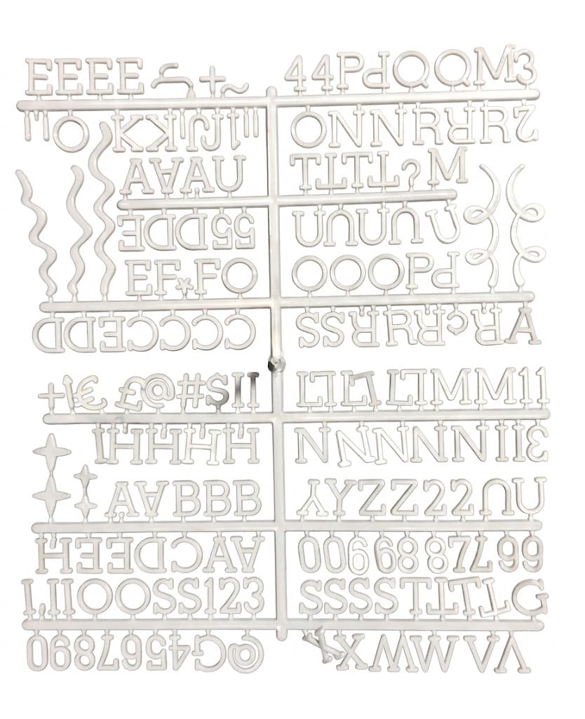 3/4 Inch Letters for Felt Letter Board, Pre-Cut 715 Pieces Including Characters, Numbers, Symbols, Daily Words with Sorting Tray for Changeable Plastic Message Boards