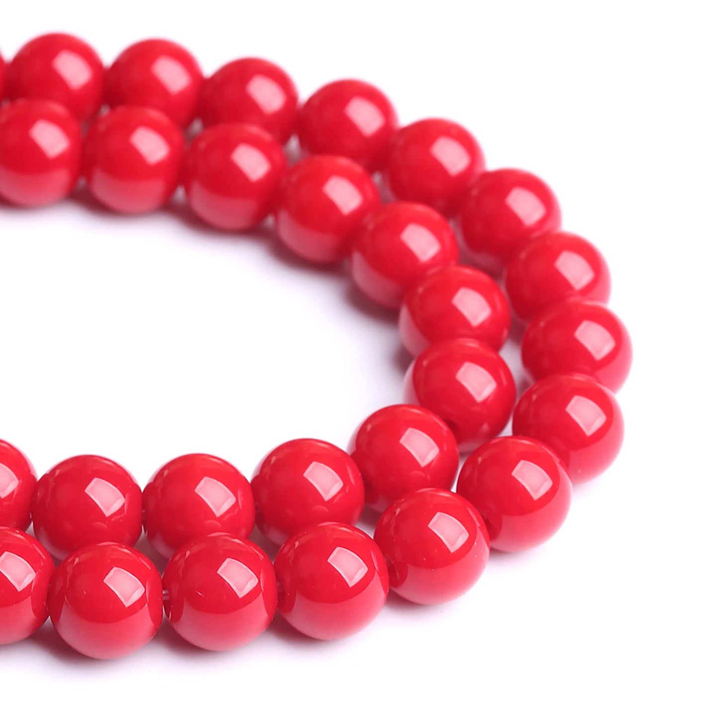 160PCS 4MM Red Glass Round Spacer Loose Beads for Jewelry Making DIY Bracelet Necklace