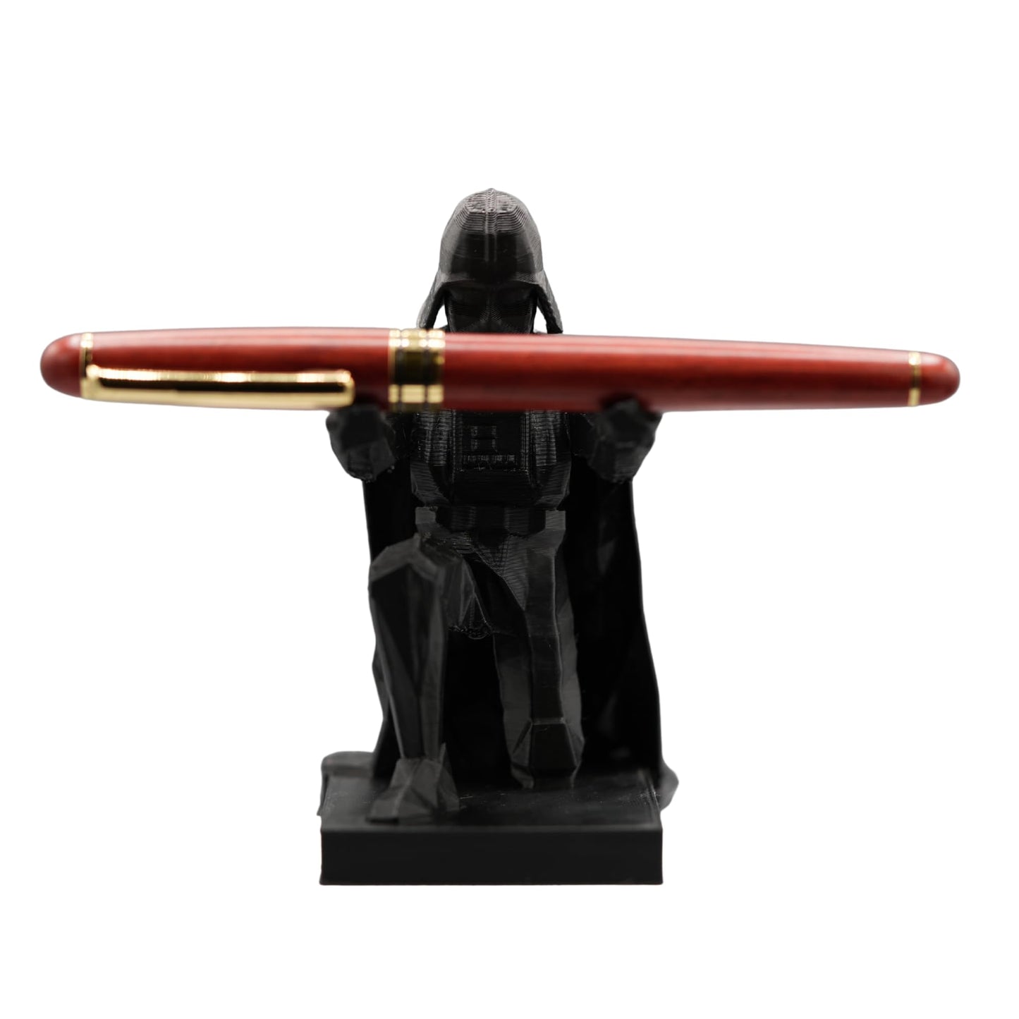 Low Poly Darth Vadar Pen Holder for Desk, Office Desk Organizer, Panda Prints Nerdy Workspace Decor, Funny Desktop Accessory