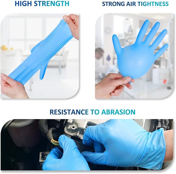 PROMEDIX P Nitrile Disposable Gloves,4mil-100 Count,Gloves Disposable Latex Free,Powder Free for Cooking,Household,Food safe