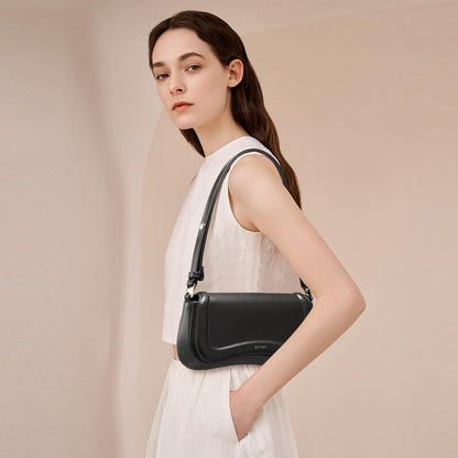 Keyli Shoulder Bag for Women mini Crossbody Purses Retro Classic Handbag Waterproof Vegan Leather Clutch Tote Hobo Purse Designer Bags with Adjustable Strap Black