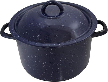 IMUSA USA Speckled Enamel Stock Pot 7.75-Quart, Blue