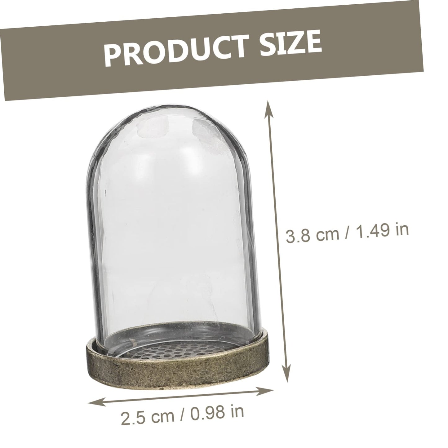SEWOART 5sets Glass Terrarium Container Landscape Kit Dome and Base for Home Decor and Plant Display