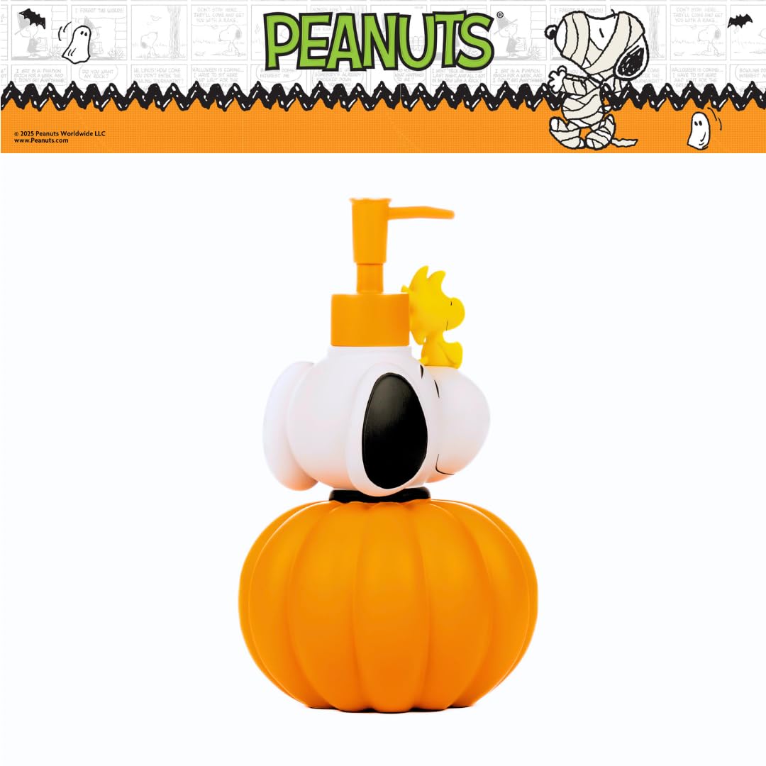 Peanuts Snoopy Soap/Lotion/Hand Sanitizer Resin Pump Dispenser, 10.01 Ounces, Halloween, (Officially Licensed Product) by Franco