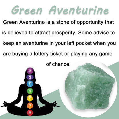 2PCS Natural Raw Stone Healing Crystals Bulk, Gemstones for Reiki, Meditation, Home Decor, Garden Fountain Rocks (Green Aventurine)