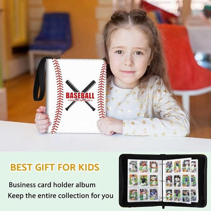 Baseball Card Binder Holder 900 Pockets with 50 Removable Sleeves, Portable Sports Trading Cards Binder Album Collector Organizer Protectors with Zipper,Waterproof