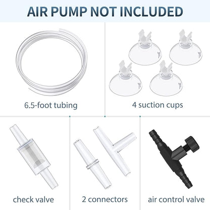 Pawfly Large Aquarium Bio Sponge Filter Quiet Fish Foam Filter with Airline Tubing Suction Cups Check Valve Connectors and Control Valve Accessories for Betta Fry Shrimp Fish Tank up to 60 Gallon