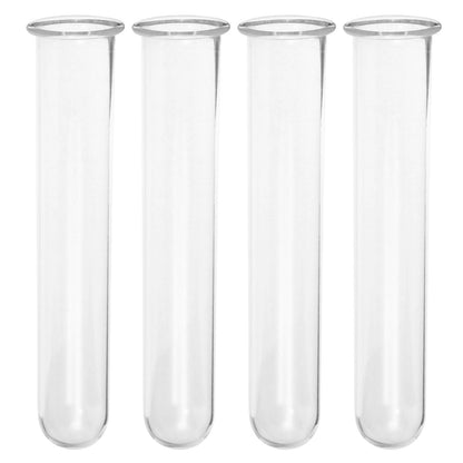 FUNOMOCYA 4pcs Clear Test Tubes for Cutting Plant Glass Propagation Tubes for Hydroponic Plants, Flowers, Home Office Wall Decor