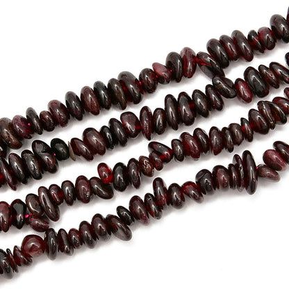 PLTbeads 5-8mm Natral Healing Gemstone Waist Bracelets Necklace Kit Irregular Stone DIY Crafts Design Jewelry Making 1 Strand per Bag Approxi 34 inch (Red Garnet Chips)