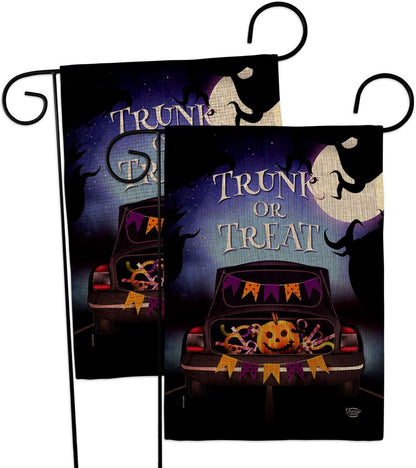 Ornament Collection Halloween 2 Pcs Banner Room Wall Art Flag Patio Lawn Garden Outdoor Indoor Tapestry Yard Grave Cemetery Signs Trunk Or Treat Front Porch Decor, Fall Gifts Made in USA