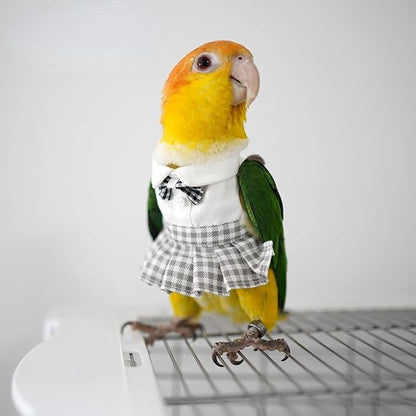 Bird Costume Bird Diaper Flight Suit Cute JK Dress Dress Skirt Clothes Cosplay Photo Prop for Parrots Macaw Cockatoo (with Diaper,2M)