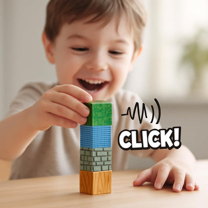 uMadeUs Magnetic Blocks for Kids Ages 4-8 – 100 Pc Construction Toys for Kids with Trucks & Cranes – 3D Pixel Cubes, STEM Building Toys for Boys & Girls Ages 3-12