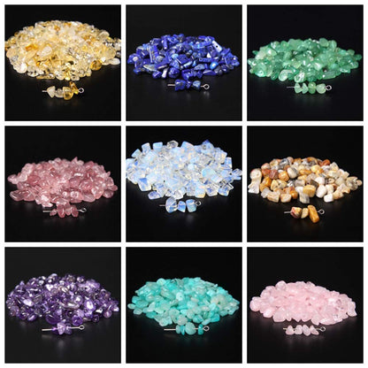 Natural Chip Stone Beads Sunstone 5-8mm About 400 Pieces Irregular Gemstones Healing Crystal Loose Rocks Bead Hole Drilled DIY for Bracelet Jewelry Making Crafting (5-8mm, Sunstone)