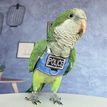 Bird Flight Harness Vest, Parrot Flight Suit with Leash, Bird Flying Clothes with Rope and Handle for Outdoor Activities (Without Leash,Cockatiel) (with Leash, XL)